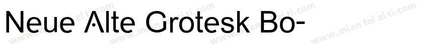 Neue Alte Grotesk Bo字体转换